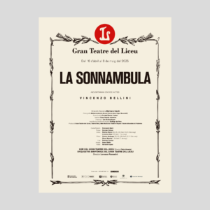 Cartell LA SONNAMBULA 30x40cm