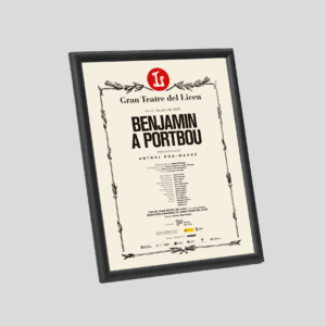 Cartell BENJAMIN A PORTBOU 35,5x45,5cm