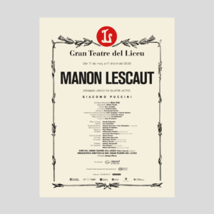 Cartell MANON LESCAUT 30x40cm